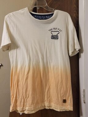 Cream to Peach Ombre Short Sleeve Tee